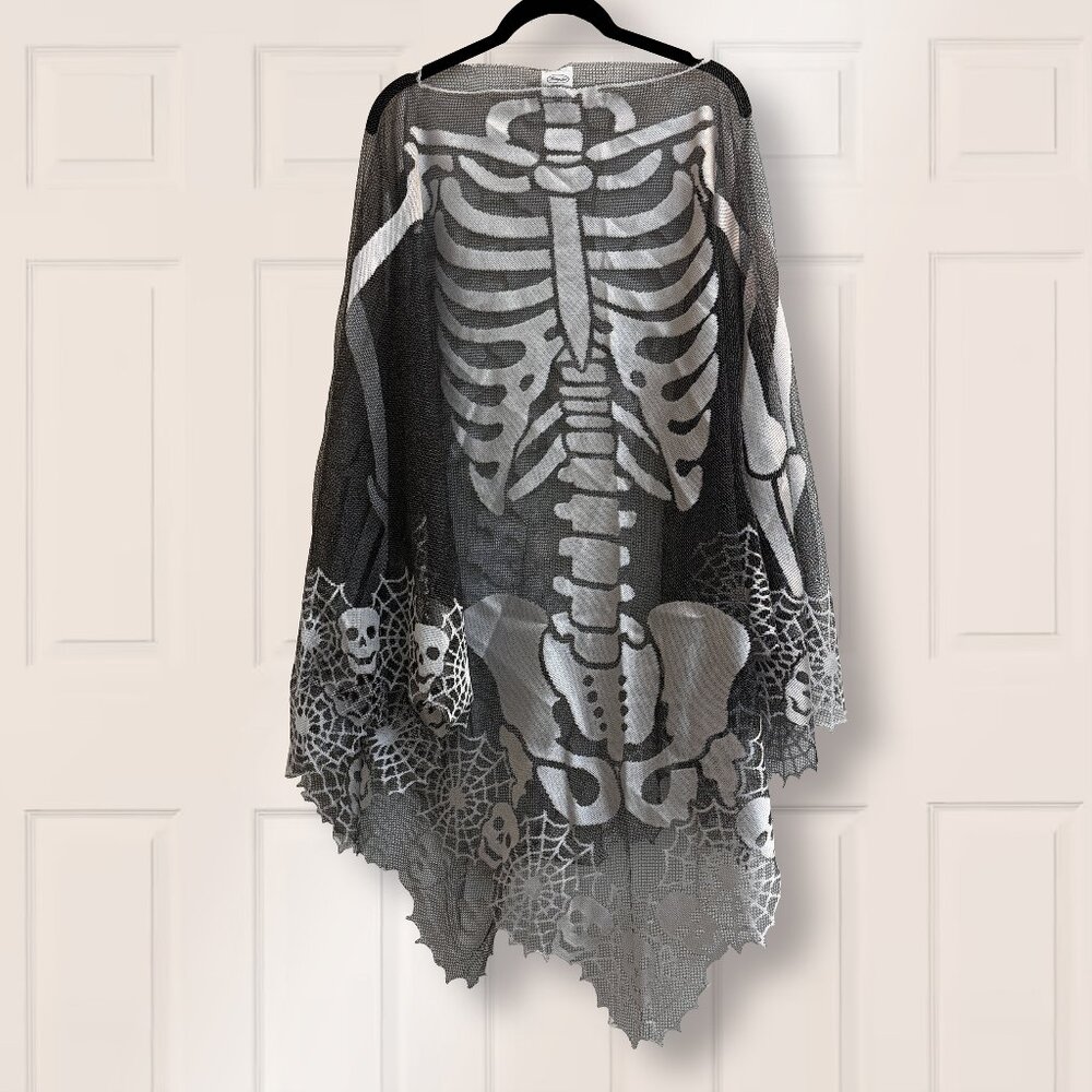Halloween Skeleton Poncho Costume Heritage Lace 45X45